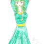 Фан-арт Рыцари Радуги. Имира в зелёном платье